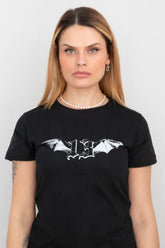 Camiseta Babylook Preta Morcego 13